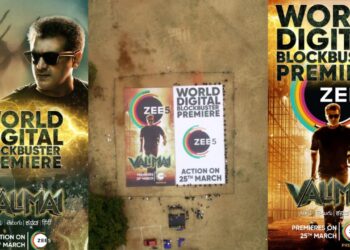 MASSIVE!!!! 10000 sq feet poster launched by Zee5 for Ajith Kumar’s latest Valimai