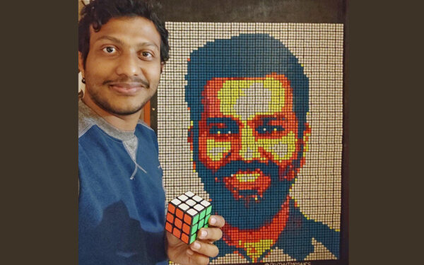 A 26-year-old world record Rubik’s Cube artist showcases his talent on History TV 18