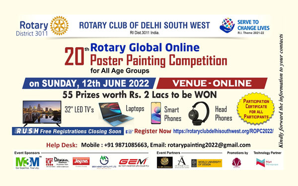 Rotary announces: 20th Global Poster Painting Competition