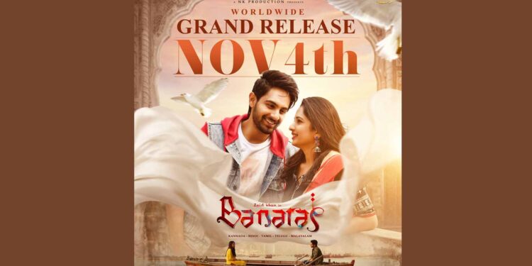 Banaras Movie release date Poster Out Today Staring Zaid Khan and Sonal Monteiro -Releasing 4th Nov 22 