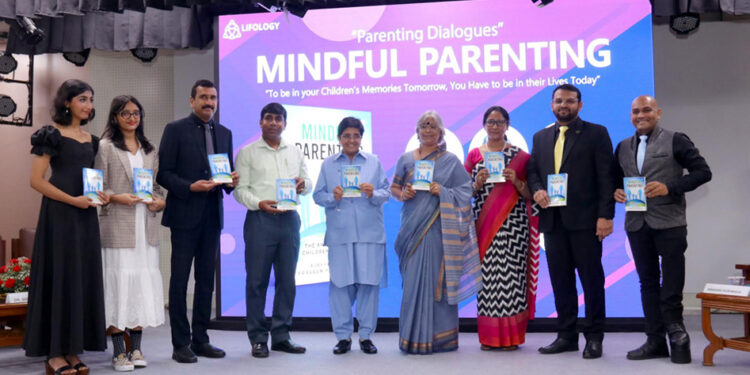 Dr Kiran Bedi and CBSE Director Dr Biswajit Saha release book on ‘Mindful Parenting’ by Author Ajayya Kumar