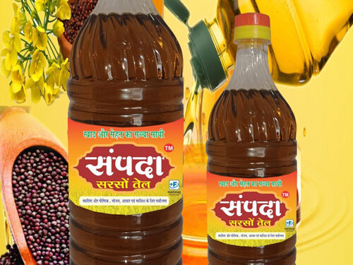 Use double filtered Sampda mustard oil – available in different ranges
