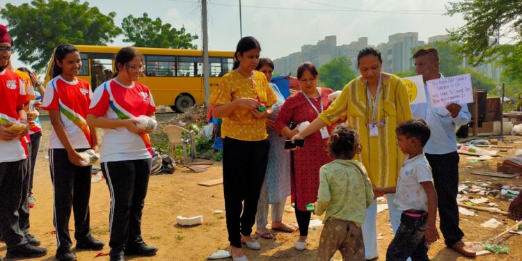 Sharing and Caring; a week of charity at The Global Indian International School Ahmedabad
