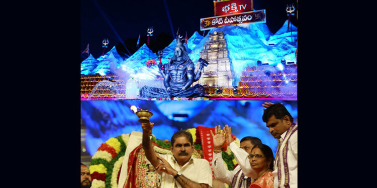 The Grand Bhakti TV Koti Deeposthavam is on