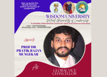 Dr.Pratik Mungekar has been appointed as Global Vice Chancellor for Wisdom University