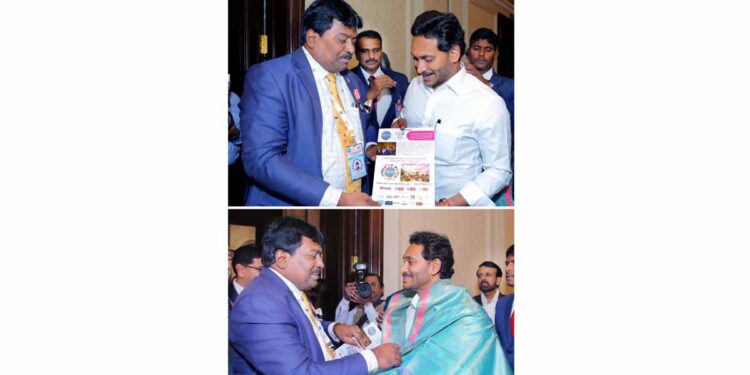 Global Economic Forum G20 initiative summit Global Tour at Japan Brochure launched by Chief Minister of Andhra Pradesh Sri YS Jagan Mohan Reddy