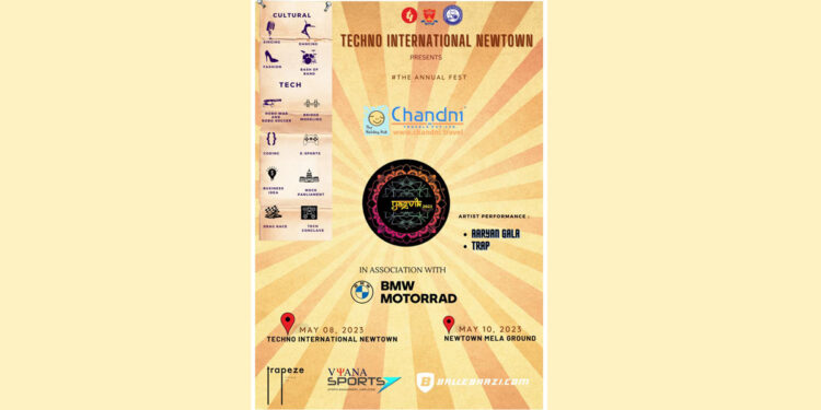 Techno International Newtown’s annual college fest, Yagvik 2023- One of the biggest fests of East India starts from today