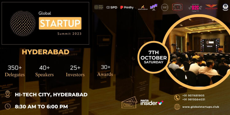 Global Startup Summit 2023 comes to Hyderabad on 7th October