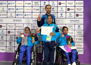 Women Powerlifter Zainab Khatoon bags a silver medal and Rajkumari wins a bronze at Asia Para Games 2023; making the nation and their coach proud