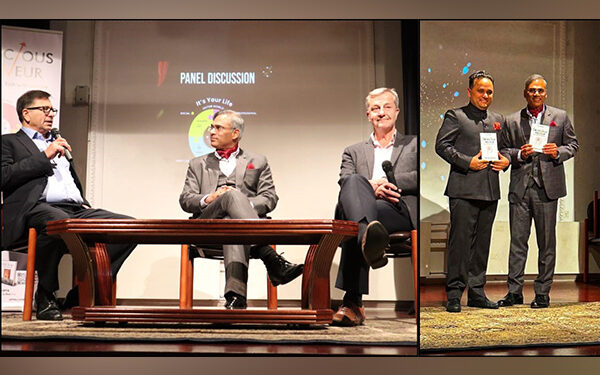 Amish Tripathi unveils Manoj Gupta’s new book ‘The Consciouspreneur’ in London