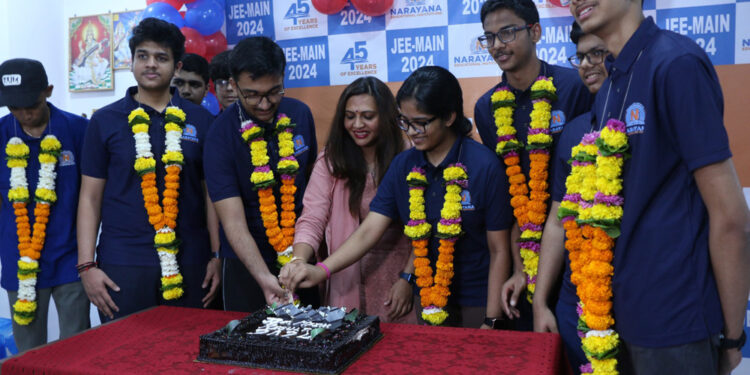Ms. P. Sharani Press conference at Mumbai as Narayana breaks records with highest 100 percentile & perfect scorers in JEE Main 2024 session 1