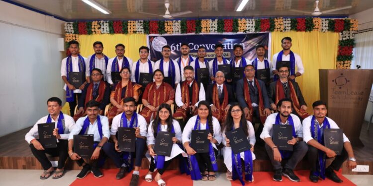 TeamLease Skills University, Convocation Ceremony, Vadodara, pioneering Vocational Skills University, Vocational Skills University,