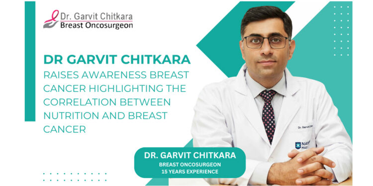 Dr. Garvit Chitkara raises awareness of breast cancer highlighting the correlation between nutrition and breast cancer