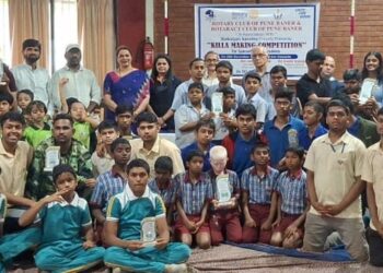 District level fort building competition for special children initiated by Priiya Karia, President, Rotary Club of Pune Baner