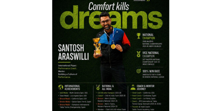 Why Santosh Araswilli Is More Than an International Table Tennis Player – He’s Building a Culture of Performance