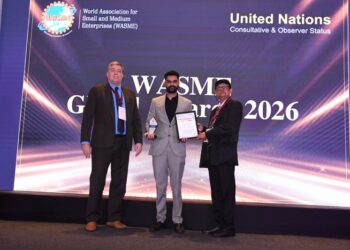 Anirudh Balaji Honoured with National Development Champion Award at WASME Global Business Convergence Summit 2026