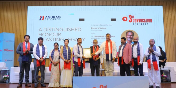 Anurag University Confers Degrees on 2,789 Graduates at Annual Convocation