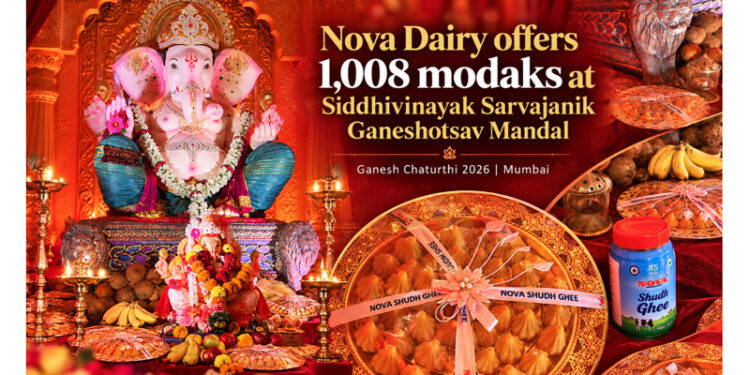 From a 120 Kg Modak to 1,008 Modaks: Nova Dairy Continues Its Ganesh Chaturthi Tradition in Mumbai